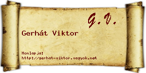 Gerhát Viktor névjegykártya
